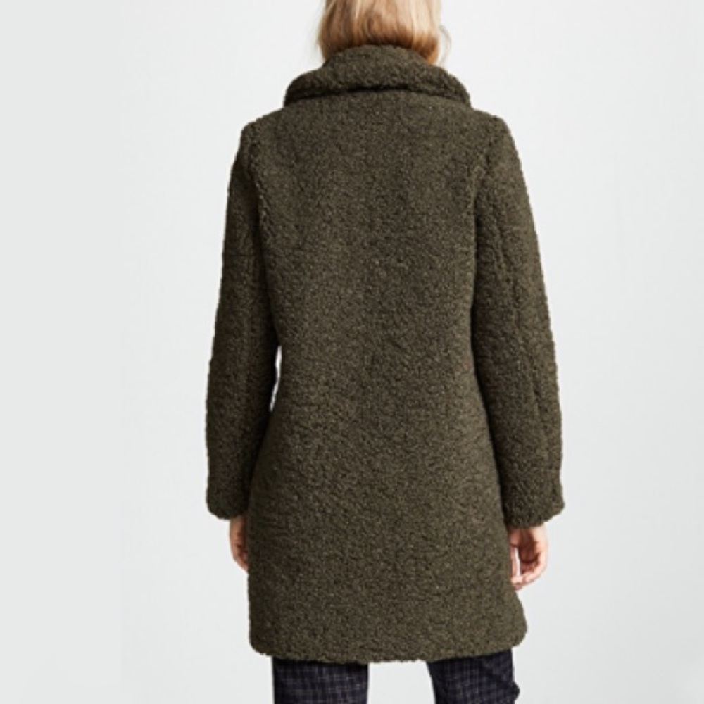 Longline TEDDY COAT Trench Fur JACKET Sherpa  NEW - Picture 3 of 4